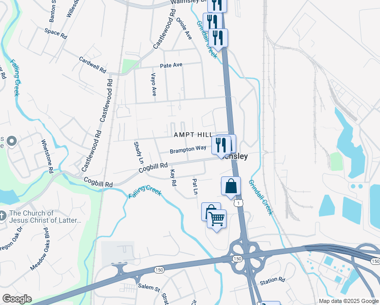 map of restaurants, bars, coffee shops, grocery stores, and more near 2747 Brampton Way in Richmond
