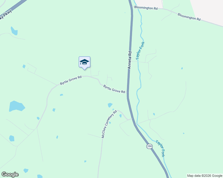 map of restaurants, bars, coffee shops, grocery stores, and more near 1-305 Byrtle Grove Road in Leitchfield