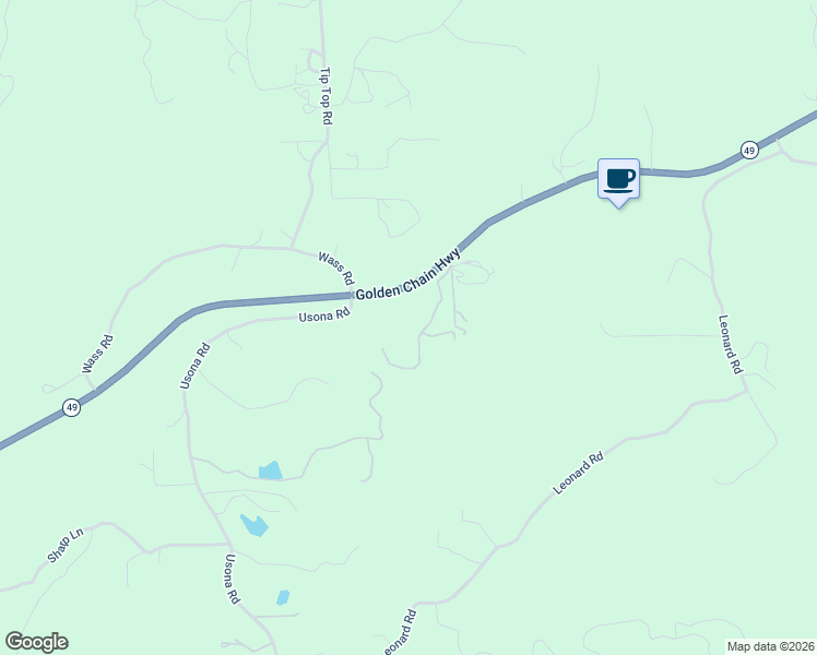 map of restaurants, bars, coffee shops, grocery stores, and more near 4965 Peak View Road in Mariposa