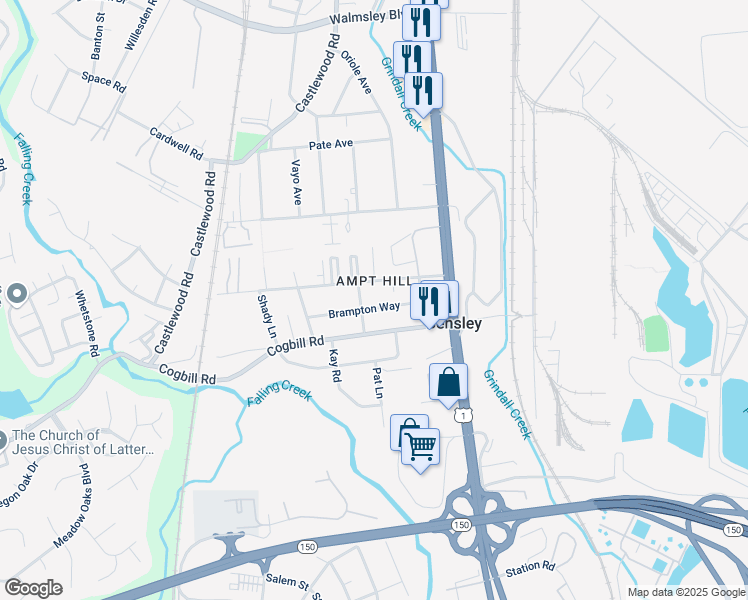 map of restaurants, bars, coffee shops, grocery stores, and more near 2747 Brampton Way in Richmond