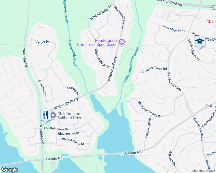 map of restaurants, bars, coffee shops, grocery stores, and more near 2405 Silver Lake Terrace in Midlothian