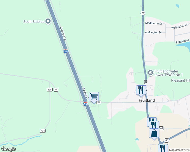 map of restaurants, bars, coffee shops, grocery stores, and more near 231 Cedar Circle in Jackson