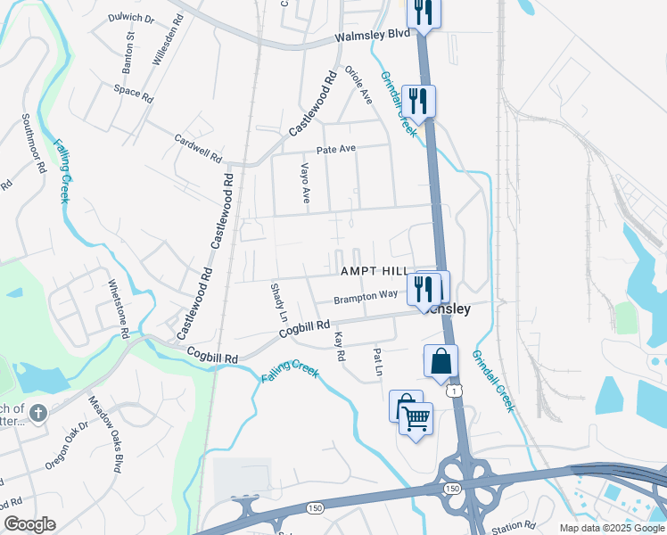 map of restaurants, bars, coffee shops, grocery stores, and more near 5249 Goolsby Court in Richmond