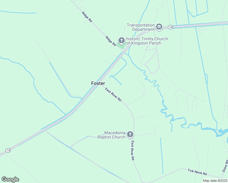 map of restaurants, bars, coffee shops, grocery stores, and more near 125 East River Road in Foster