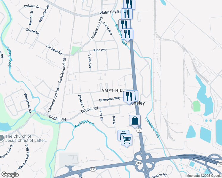 map of restaurants, bars, coffee shops, grocery stores, and more near 5224 Collindale Road in Richmond