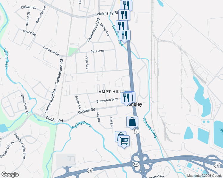 map of restaurants, bars, coffee shops, grocery stores, and more near 5224 Collindale Road in Richmond