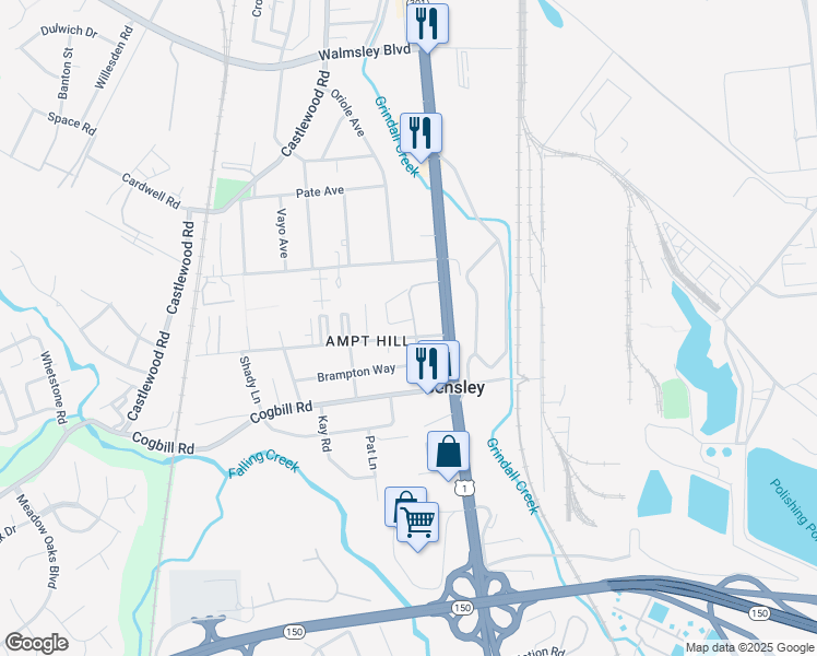 map of restaurants, bars, coffee shops, grocery stores, and more near 2700 Goolsby Avenue in Richmond