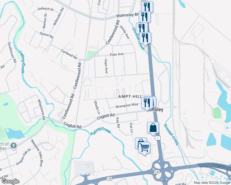 map of restaurants, bars, coffee shops, grocery stores, and more near 5249 Goolsby Court in Richmond