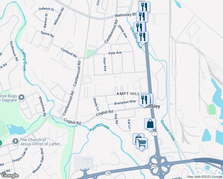 map of restaurants, bars, coffee shops, grocery stores, and more near 2826 Goolsby Avenue in Richmond