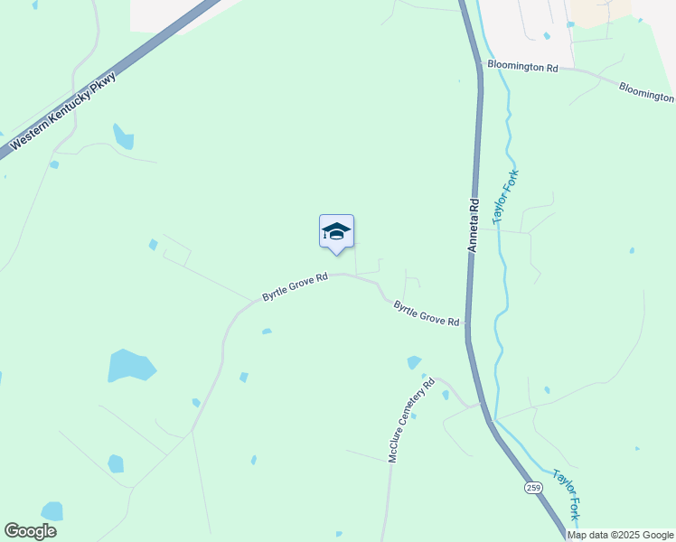 map of restaurants, bars, coffee shops, grocery stores, and more near 660 Byrtle Grove Road in Leitchfield