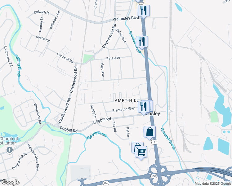 map of restaurants, bars, coffee shops, grocery stores, and more near 5249 Goolsby Court in Richmond