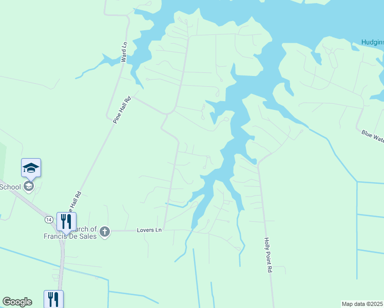 map of restaurants, bars, coffee shops, grocery stores, and more near Morris Creek Lane in Mathews