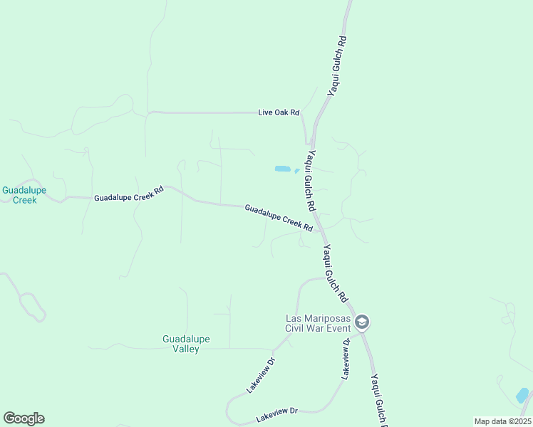 map of restaurants, bars, coffee shops, grocery stores, and more near 4164 Guadalupe Creek Road in Mariposa