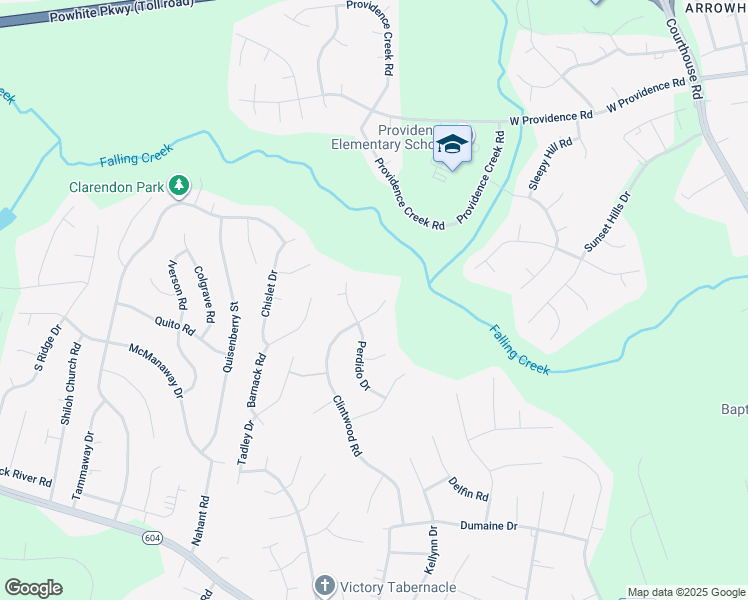 map of restaurants, bars, coffee shops, grocery stores, and more near 2610 Clintwood Rd in Midlothian