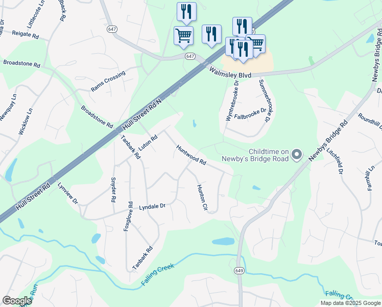 map of restaurants, bars, coffee shops, grocery stores, and more near 3821 Huntwood Road in Richmond