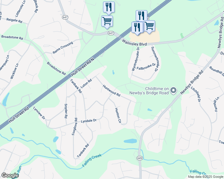 map of restaurants, bars, coffee shops, grocery stores, and more near 3821 Huntwood Road in Richmond