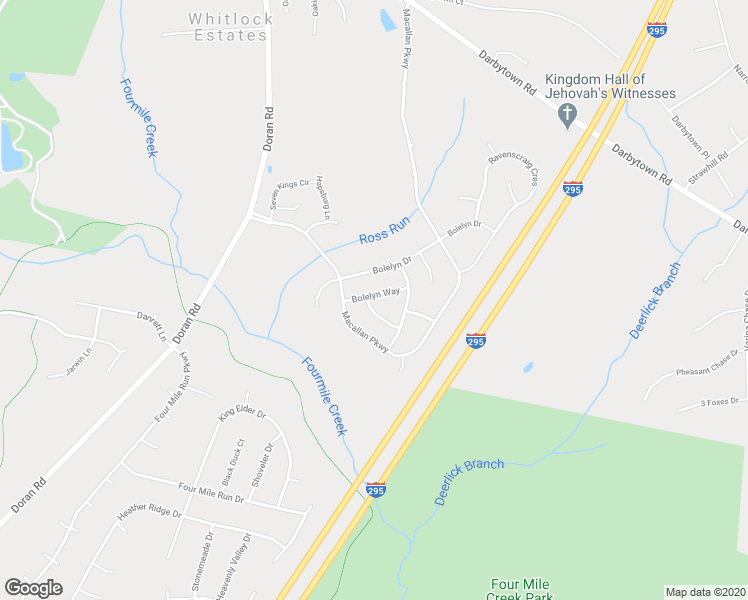 map of restaurants, bars, coffee shops, grocery stores, and more near 7015 Bolelyn Way in Henrico