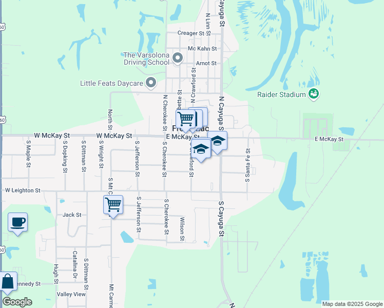 map of restaurants, bars, coffee shops, grocery stores, and more near 200 East Lanyon in Frontenac