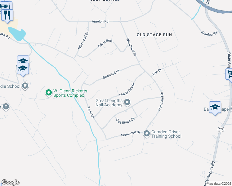 map of restaurants, bars, coffee shops, grocery stores, and more near 225 Shady Oak Drive in Madison Heights