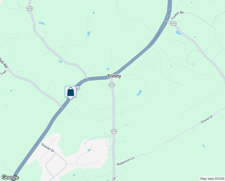 map of restaurants, bars, coffee shops, grocery stores, and more near 3080 Trinity Road in Fincastle