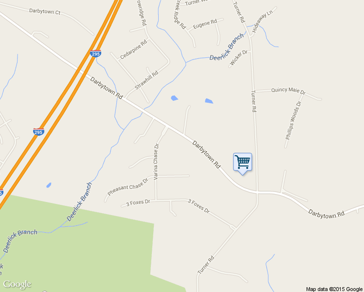 map of restaurants, bars, coffee shops, grocery stores, and more near 3961 Darbytown Road in Henrico