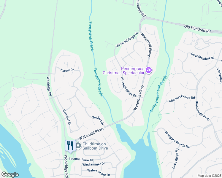 map of restaurants, bars, coffee shops, grocery stores, and more near 2737 Mill Flume Drive in Midlothian