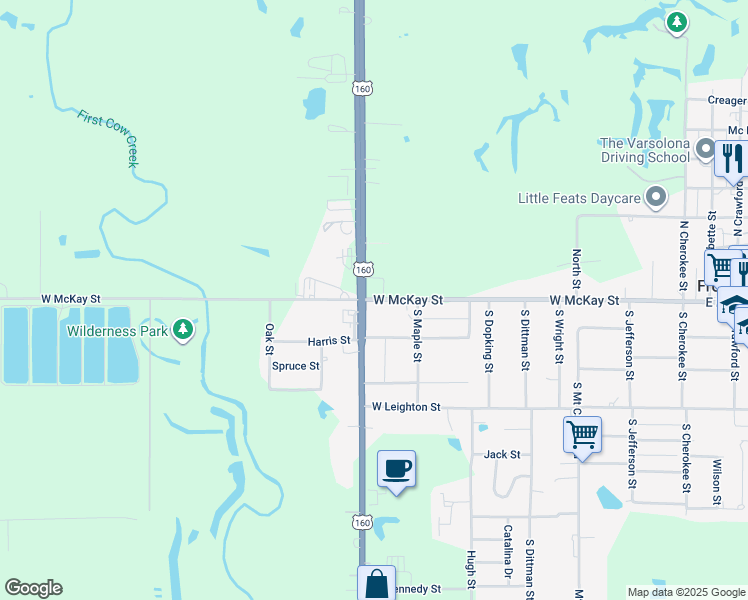 map of restaurants, bars, coffee shops, grocery stores, and more near 8106 Parkview Drive in Frontenac