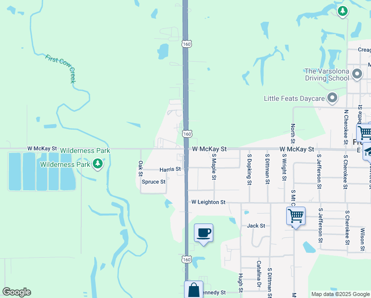 map of restaurants, bars, coffee shops, grocery stores, and more near 8137 Parkview Drive in Frontenac