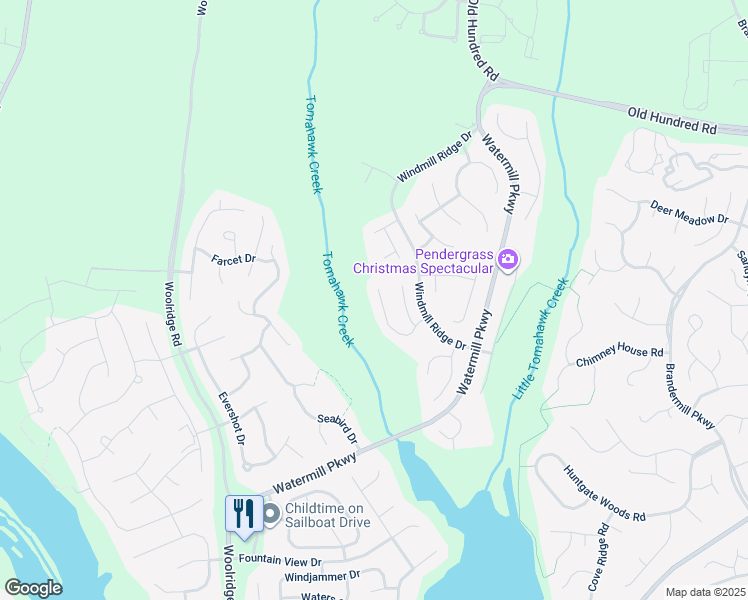 map of restaurants, bars, coffee shops, grocery stores, and more near 2761 Mill Flume Drive in Midlothian
