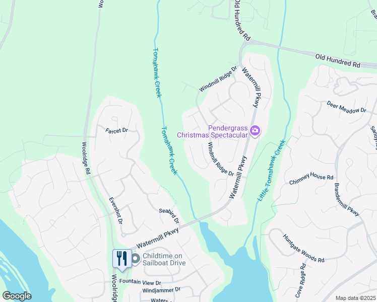 map of restaurants, bars, coffee shops, grocery stores, and more near 2761 Mill Flume Drive in Midlothian