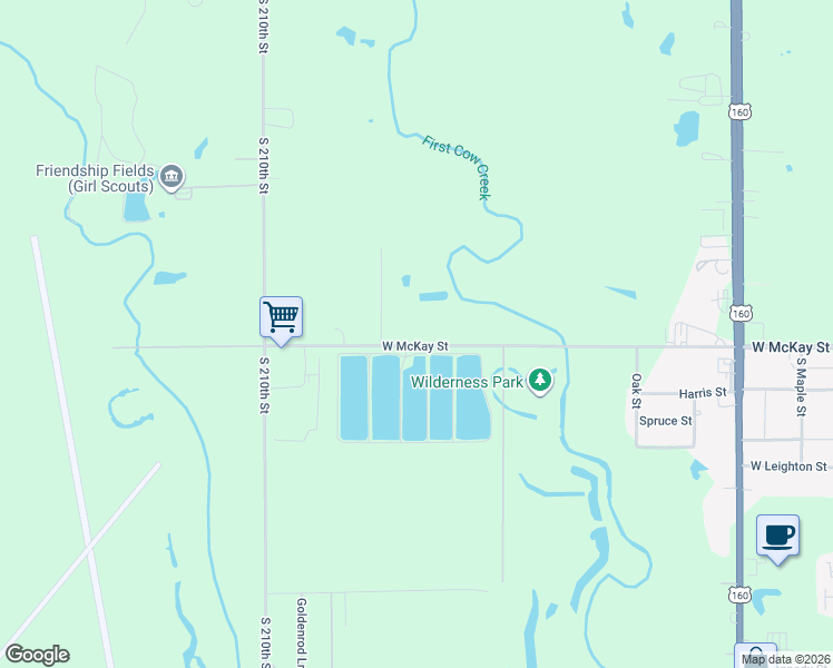 map of restaurants, bars, coffee shops, grocery stores, and more near 834 West McKay Street in Frontenac