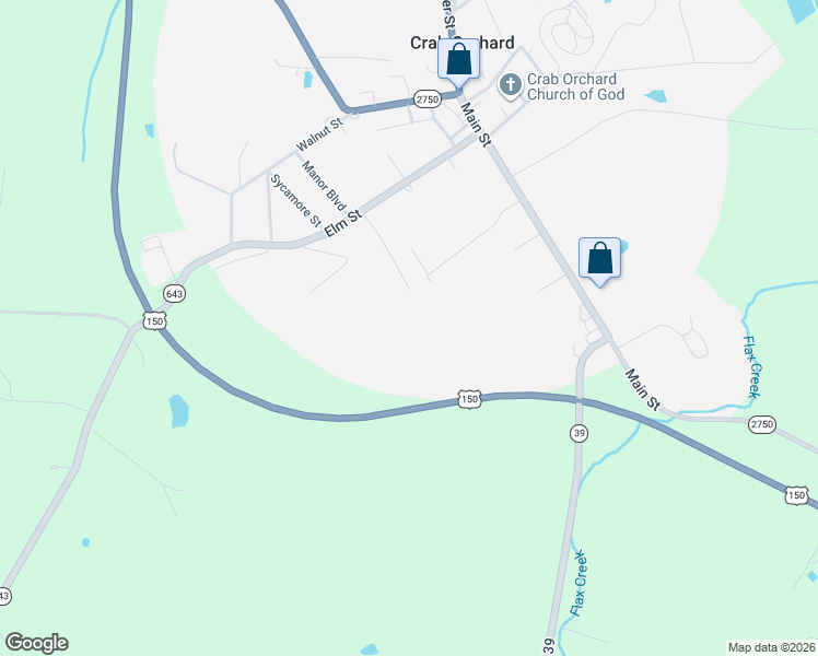 map of restaurants, bars, coffee shops, grocery stores, and more near 192 Fletcher Lane in Crab Orchard