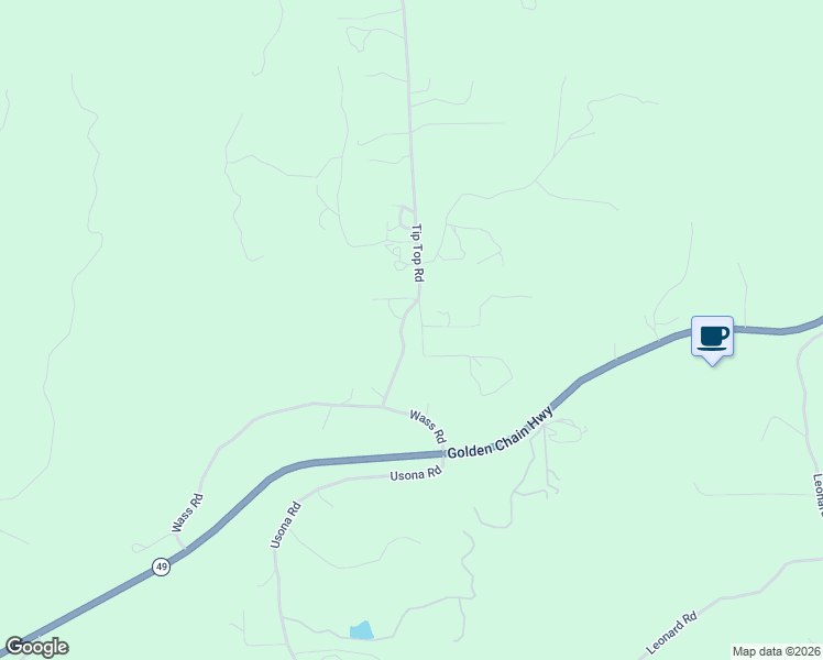 map of restaurants, bars, coffee shops, grocery stores, and more near 5232-5262 Tip Top Road in Mariposa