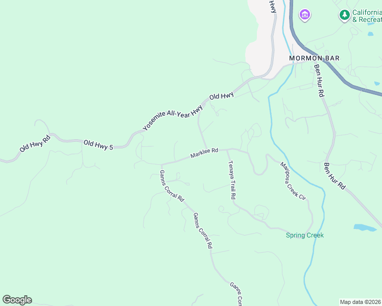 map of restaurants, bars, coffee shops, grocery stores, and more near 4797 Marklee Road in Mariposa