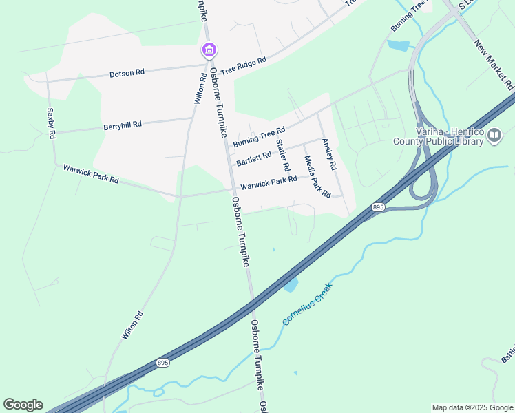 map of restaurants, bars, coffee shops, grocery stores, and more near 1340 School House Road in Richmond