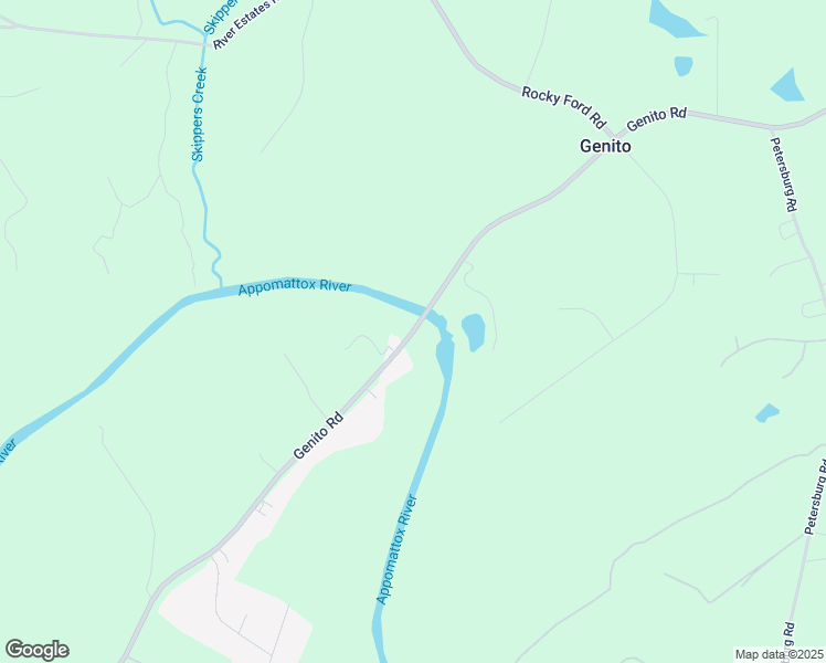 map of restaurants, bars, coffee shops, grocery stores, and more near 11020 Genito Road in Amelia Court House