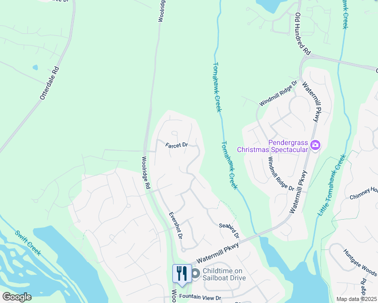 map of restaurants, bars, coffee shops, grocery stores, and more near 3309 Farcet Court in Midlothian