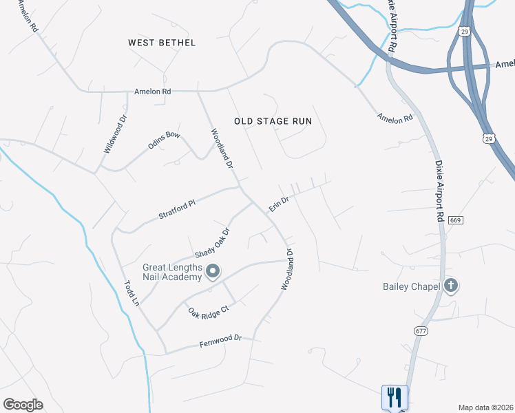 map of restaurants, bars, coffee shops, grocery stores, and more near State Route 783 in Madison Heights