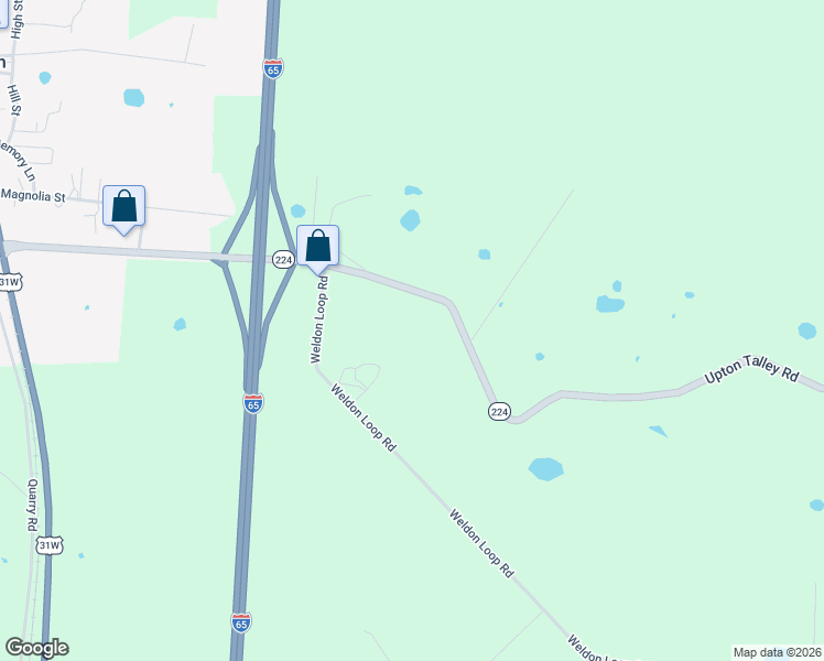 map of restaurants, bars, coffee shops, grocery stores, and more near 4671-4833 Upton Talley Road in Upton