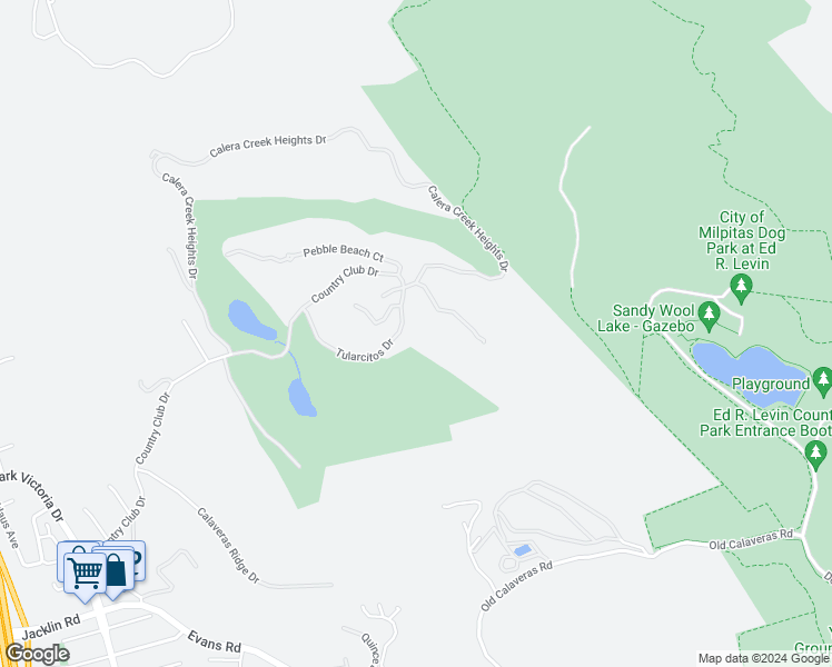 map of restaurants, bars, coffee shops, grocery stores, and more near 1394 Tularcitos Drive in Milpitas