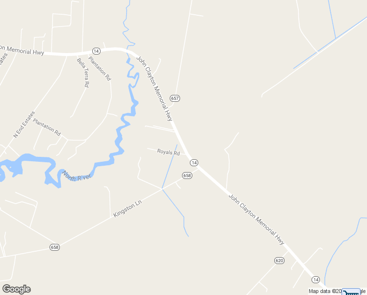 map of restaurants, bars, coffee shops, grocery stores, and more near John Clayton Memorial Highway in North