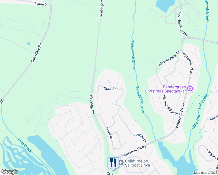 map of restaurants, bars, coffee shops, grocery stores, and more near 14400 Farcet Drive in Midlothian