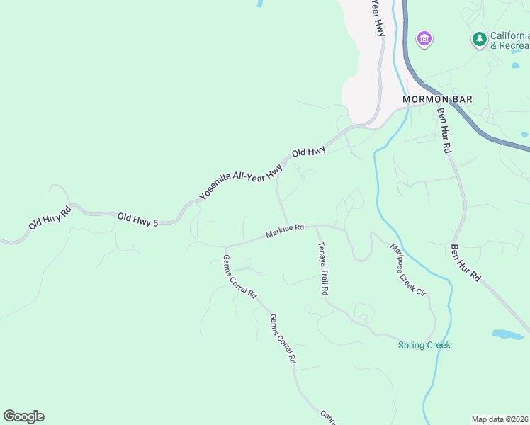 map of restaurants, bars, coffee shops, grocery stores, and more near 4729 Marshall Road in Mariposa