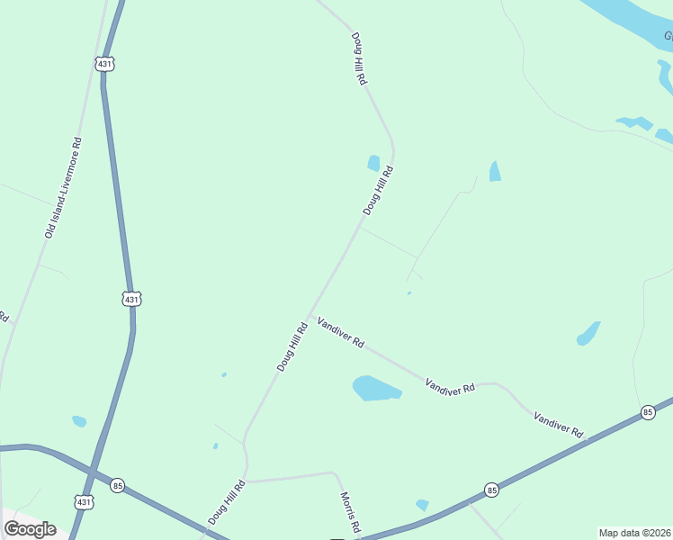 map of restaurants, bars, coffee shops, grocery stores, and more near Doug Hill Road in Island