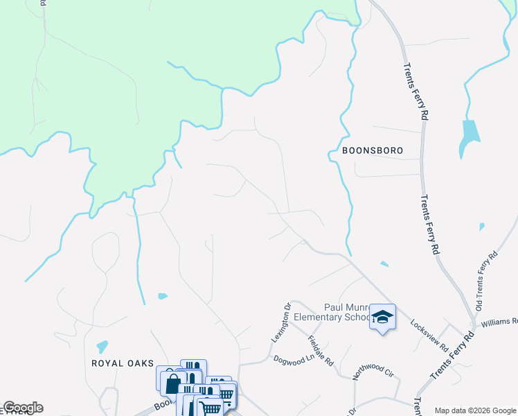 map of restaurants, bars, coffee shops, grocery stores, and more near 1204 Running Cedar Way in Lynchburg