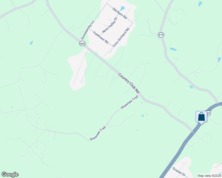 map of restaurants, bars, coffee shops, grocery stores, and more near 765 Country Club Road in Troutville