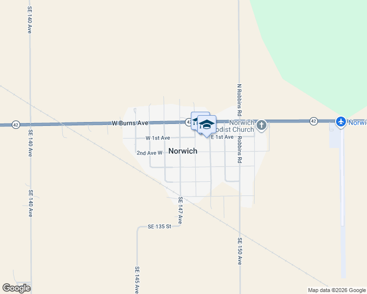 map of restaurants, bars, coffee shops, grocery stores, and more near 101 West 1st Avenue in Norwich