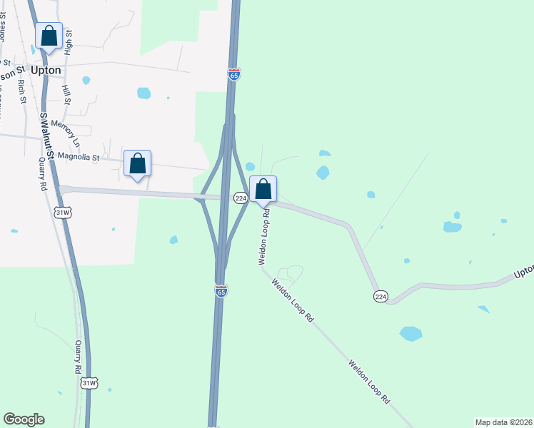 map of restaurants, bars, coffee shops, grocery stores, and more near Upton Talley Road in Upton