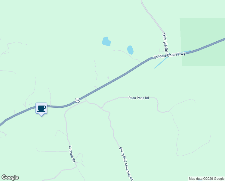 map of restaurants, bars, coffee shops, grocery stores, and more near 2823 California 49 in Mariposa