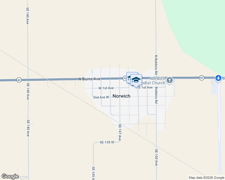 map of restaurants, bars, coffee shops, grocery stores, and more near 101-199 West 1st Avenue in Norwich